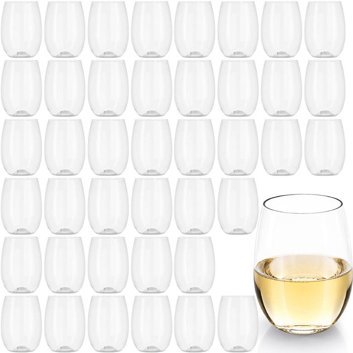 Rowdy Crowd Wine Tumblers Bulk Party 168 Pack 425ml - Unbreakable Tritan Plastic Stemless Dishwasher Safe