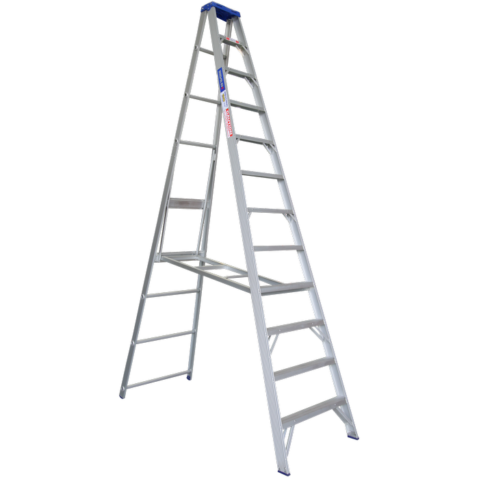 INDALEX 3.7m Industrial Aluminium 150kg Pro Series Single Sided Step Ladder
