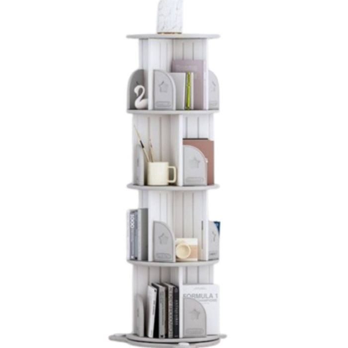 All 4 Kids Madelyn 4 Levels Revolving Bookcase - Grey