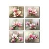 Cinnamon Cork Backed Coasters Set of 6 Magnolias