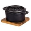 Davis & Waddell Fine Foods Cast Iron Skillet With Lid & Acacia Trivet