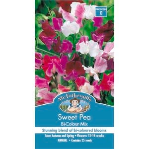Mr Fothergill's Sweet Pea Bi Colour Mix Seeds