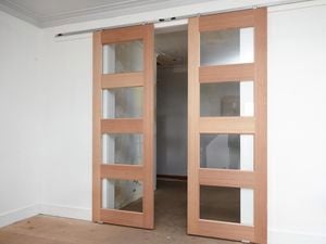 DIY Step Image - How to install sliding doors . Blob storage upload.