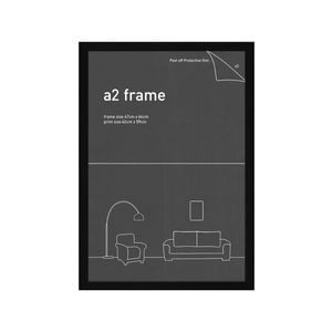 Frames & Hangers Wall Hanging Sleek A2 Picture Print Art Frame Black