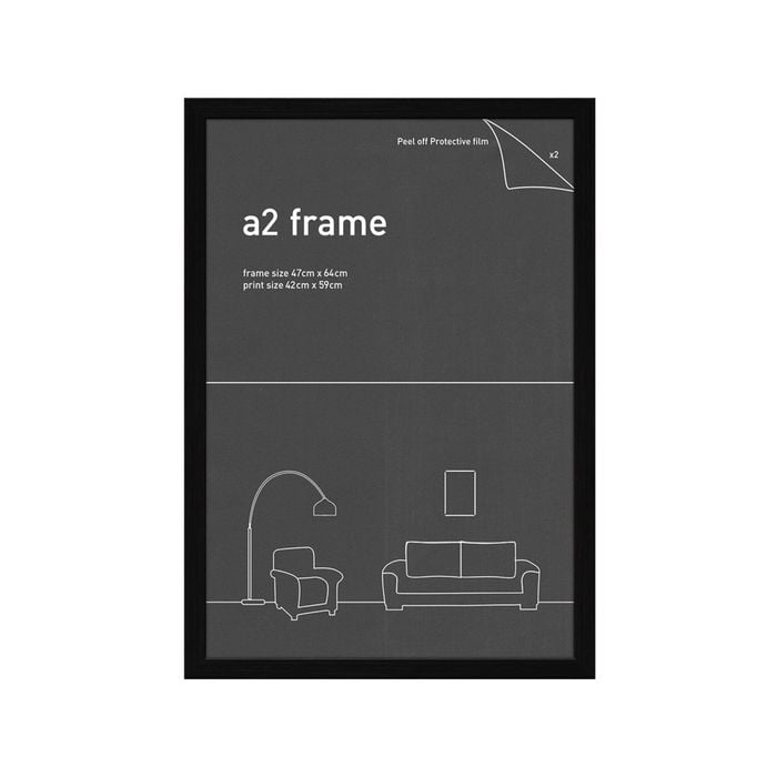 Frames & Hangers Wall Hanging Sleek A2 Picture Print Art Frame Black