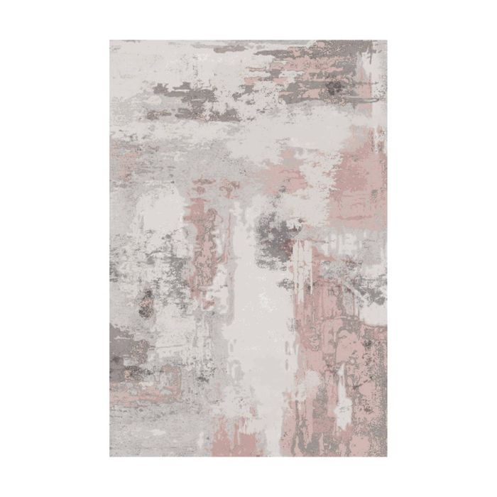 Urban Style Abstract Printed Microfibre Rug Home Decor Pink 160x240cm