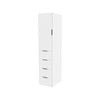 Lugna 2048 x 450 x 580mm White Hangrail 4 Drawer 1 Left Hand Door Cabinet