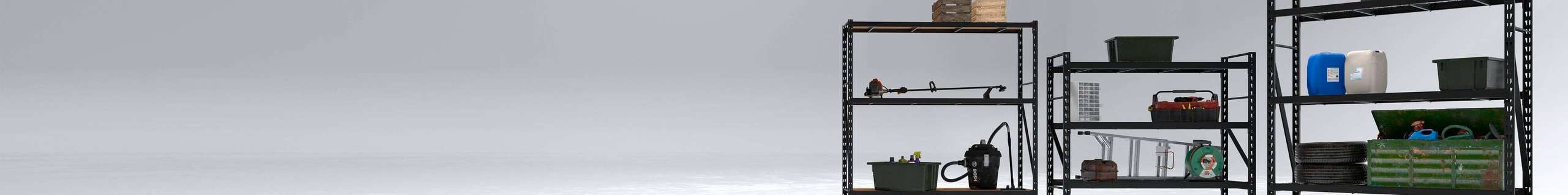Header image of rack it with garage storage in the black modular storage in shot