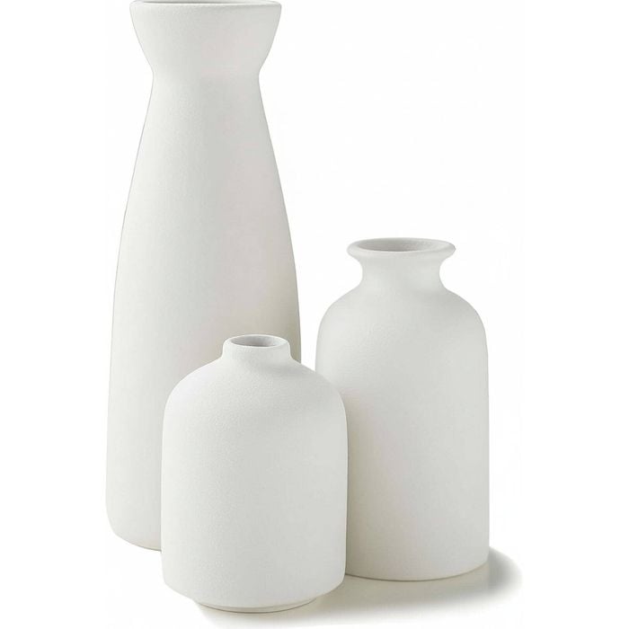 Modern Nordic Ceramic Vases Matte White Minimalist Decor