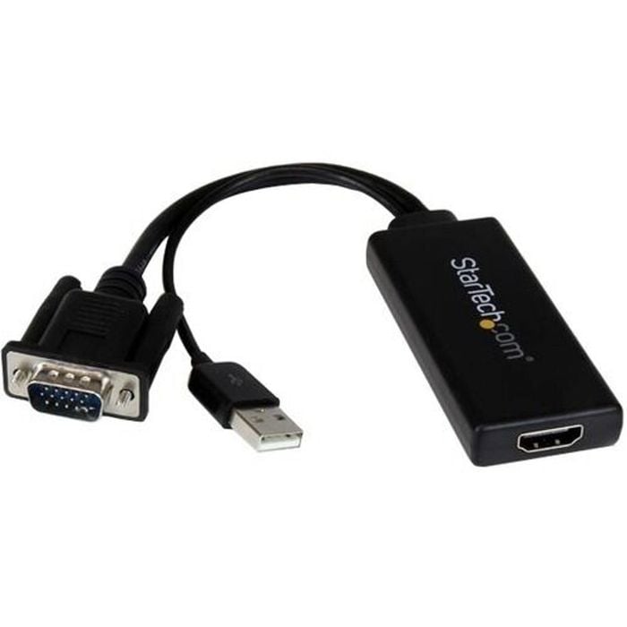 Startech.com Vga To Hdmi Adapter With Usb Audio & Power - Portable Vga To Hdmi Converter - 1080p - 1 X 15-pin