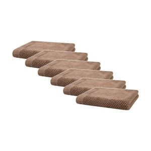 6PK Bambury Angove 600gsm Soft Absorbent Cotton Face Washer 33x33cm Pink
