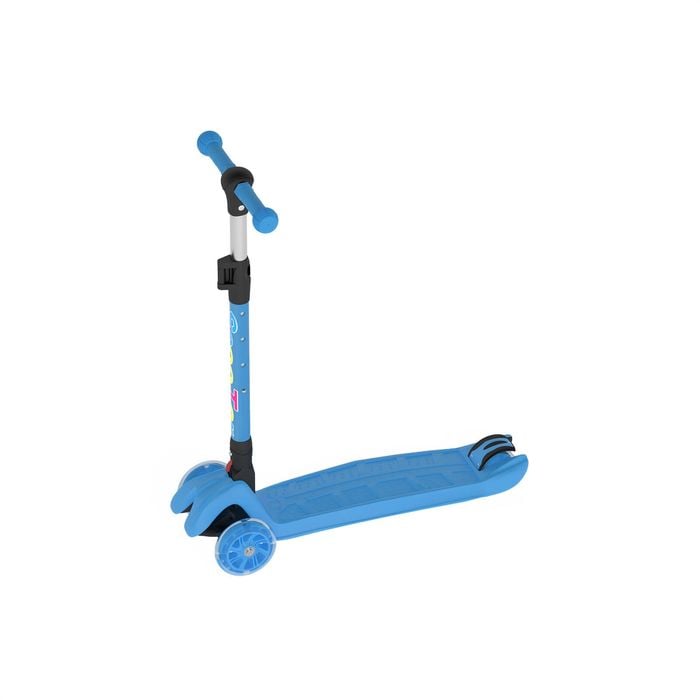 Ufurniture Kids Scooter 4 Adjustable Height with LED Flashing Light Blue