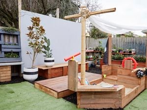 DIY Step Image - How to build a D.I.Y. pirate ship sandpit . Blob storage upload.
