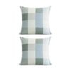 2PK Renee Taylor Textured Cotton Reversible European Pillowcase Jackson Check