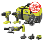 <mark>Ryobi</mark> <mark>18V</mark> ONE+ 4 Piece Kit R18X4C1422B