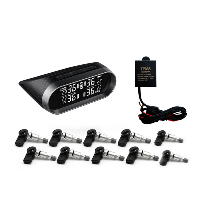 Promata Mata 2 Solar Tyre Pressure Monitor With Carbon Fiber Finish - 10 Internal Sensors - With Booster