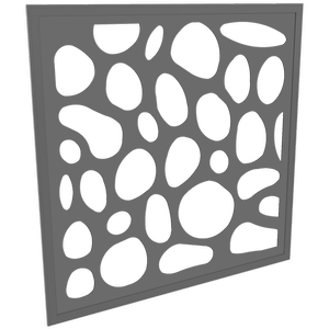 ProtectorAl 300-940w x 300-940h Light Charcoal Riverstone Framed Composite Decorative Panel 