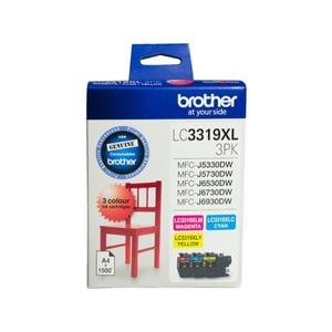 Brother LC3319XL CMY (Cyan + Magenta + Yellow) Colour Pk (up to 1500 pages each)