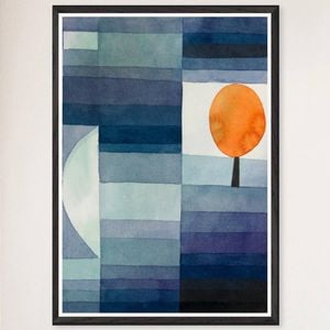 Galrie Paul Klee Autumn Moon Abstract Art Print for Modern Home Decor, Black Frame, A1 60 x 84cm (23 x 33inch)