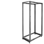 StarTech.com 4-Post 42U Mobile Open Frame Server Rack, 19" Network Rack with Casters