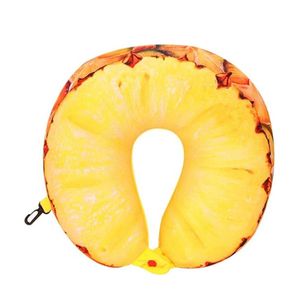 Catzon Travel Pillow Cartoon Fruit Foam Particles Headrest-Pineapple