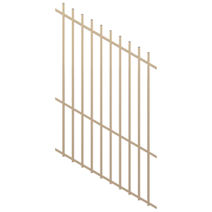 ProtectorAl 0350-1200W x 1800H Primrose Radiator Pool Fence Panel Raked 16-30º