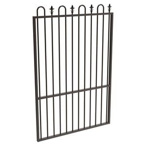 ProtectorAl 800 - 1200 x 1800mm Black Aluminium Loop And Spear Pool Gate With Mid Rail