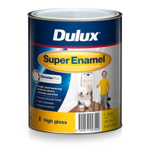 Dulux 1L Super Enamel Paint High Gloss ChromaMax Bold Yellow