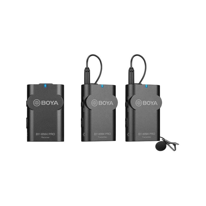 Boya BY-WM4 PRO-K2 Dual Channel Wireless Lavalier Lapel Microphone Kit