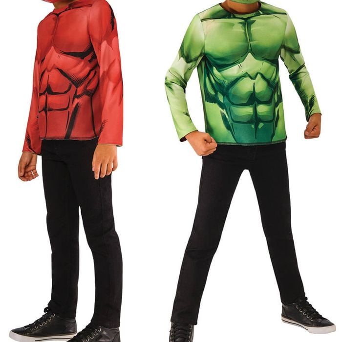 Reversible Red And Green Hulk Boys Marvel Costume Top - 6-8