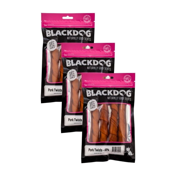 Blackdog Pork Twists - 4 Pack B244x3