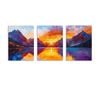 3pcs Stunning Mountain Scene Sun Shine Print 100% Australian Made 3 x 40x60cm (Metal Print)