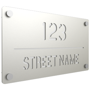 ProtectorAl 380mm x 220mm Surfmist Custom House Sign ACM Cut Through