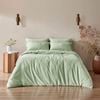 Serene 400tc Bamboo Cotton Sateen Quilt Cover Set Sage - Double Bed