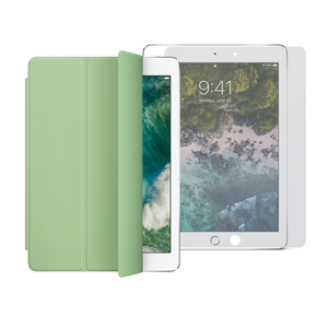 Stylepro Combo For Ipad 10.2", Smart Folio Case Plus Screen Protector. For Ipad 7th, 8th & 9th Gen, Mint Green