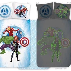 Marvel Avengers Glow-in-the-dark Quilt Cover Set - Toddler Bed Size