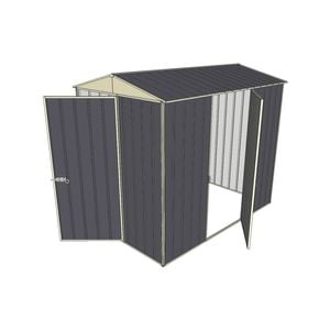 Build-a-Shed 1.5 x 2.3 x 2.3m Narrow Front Gable Dual Single Hinged Door Shed - Grey