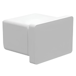 ProtectorAl White Matt Aluminium Friction Fit Handrail End Cap
