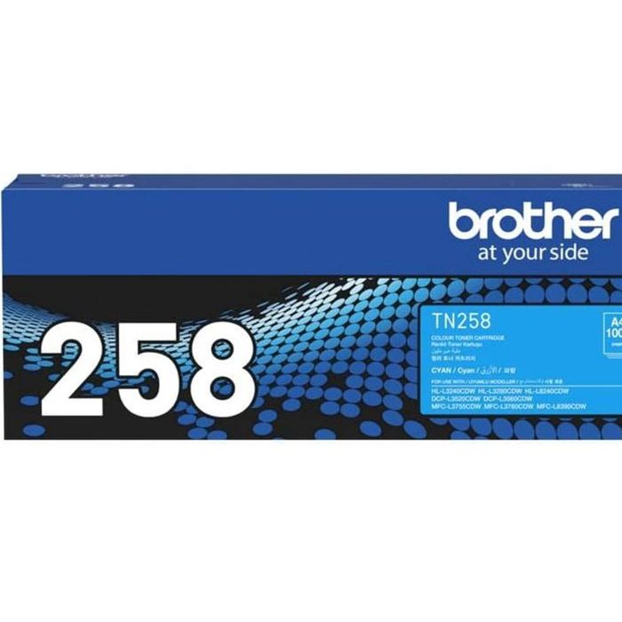 Brother TN-258C Cyan Toner Cartridge for Brother Printers
