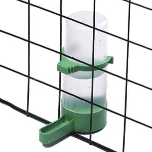 Rooster Farms Bird Cage Water Dispenser Drinker For Pet Parrot Budgie Aviary