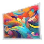 Laser 100 Inch Projector Screen With Setup Kit (White)