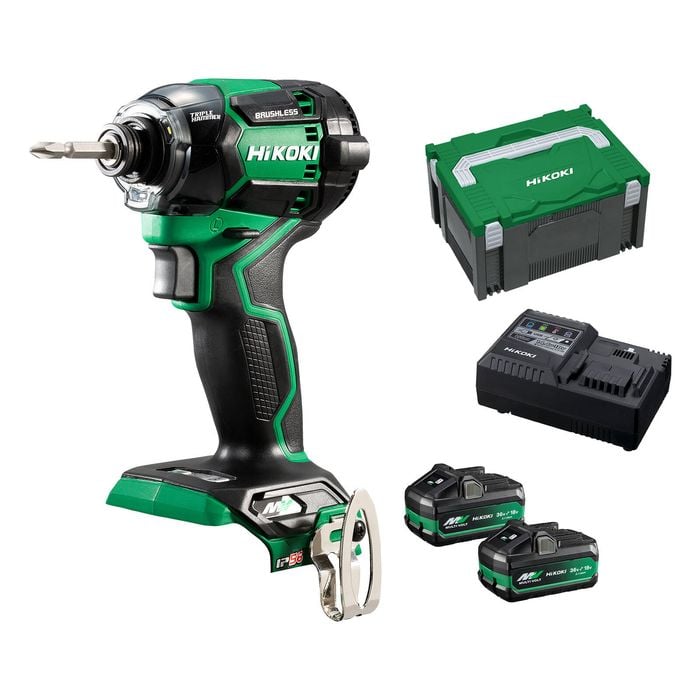 HiKOKI 36V Brushless 1/4" Impact Driver Kit - WH36DCHRZ