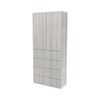 Lugna 2048 x 900 x 380mm Mist 3 Shelf 4 Drawers Double Door Storage Cabinet