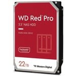 Western Digital WD Red Pro 22TB 3.5' NAS HDD SATA3 7200RPM 512MB Cache 24x7 300TBW ~24-bays NASware 3.0 CMR Tech 5yrs wty