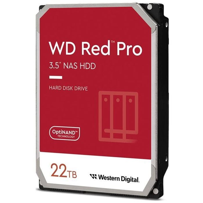 Western Digital WD Red Pro 22TB 3.5' NAS HDD SATA3 7200RPM 512MB Cache 24x7 300TBW ~24-bays NASware 3.0 CMR Tech 5yrs wty