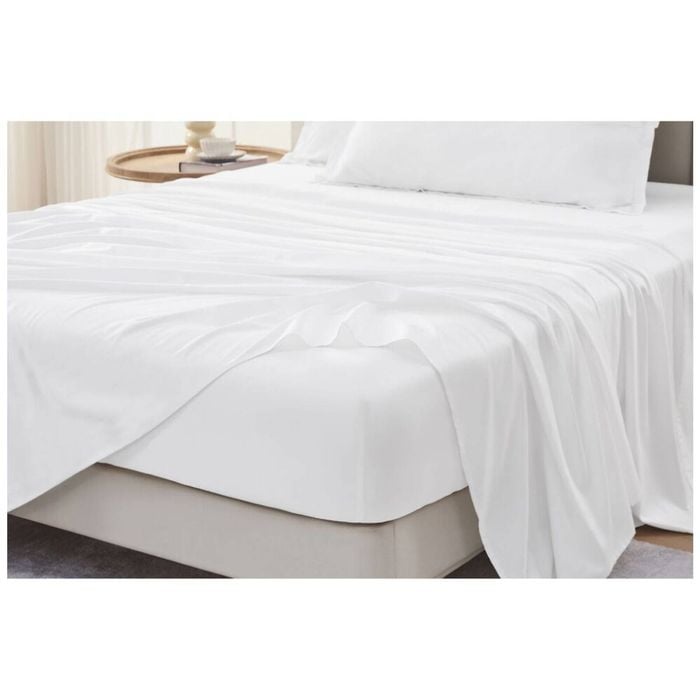 Grosvenor House 500TC Egyptian Cotton Flat Bed Sheet Only Super King White