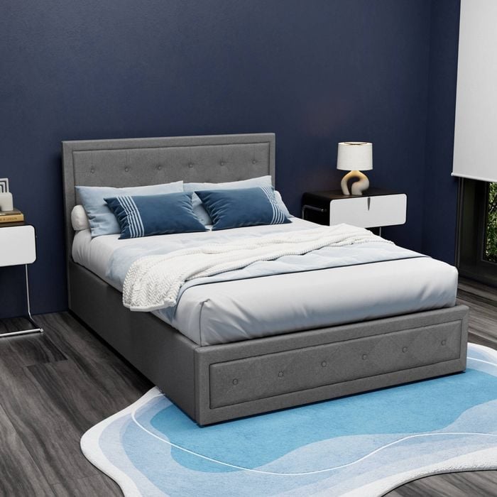 Artiss Bed Frame Gas Lift Double Grey