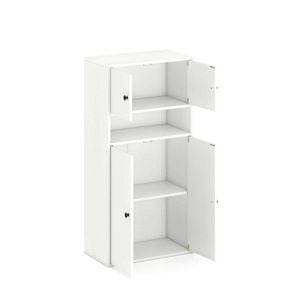 Costway 3-tier Bookshelf Bookcase Storage Cabinet Kitchen Pantry Cupboard
