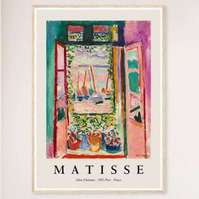 Galrie Henri Matisse Open Window Art Print - Elegant Home Decor, Wood Frame, A1 60 x 84cm (23 x 33inch)