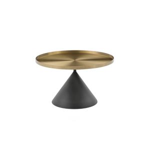 Seek and Ramble Lloyd Round Coffee Table Brushed Gold & Black
